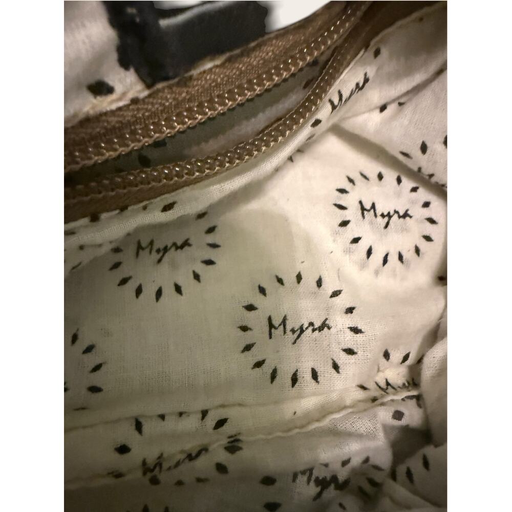 Myra Bag Texas Canvas Leather Tote Western Distressed Shoulder Bag - Picture 8 of 8